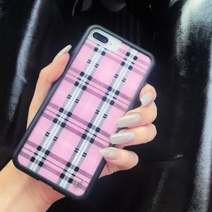 Wildflower Iphone XS Max Pink Plaid Phonecase